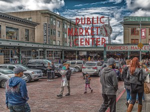 Families at Pike Place Market